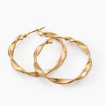 Cr&eacute;oles Lenna Torsad&eacute;e Plaqu&eacute; Or Jaune - Boucles d'oreilles cr&eacute;oles Femme | Histoire d&rsquo;Or