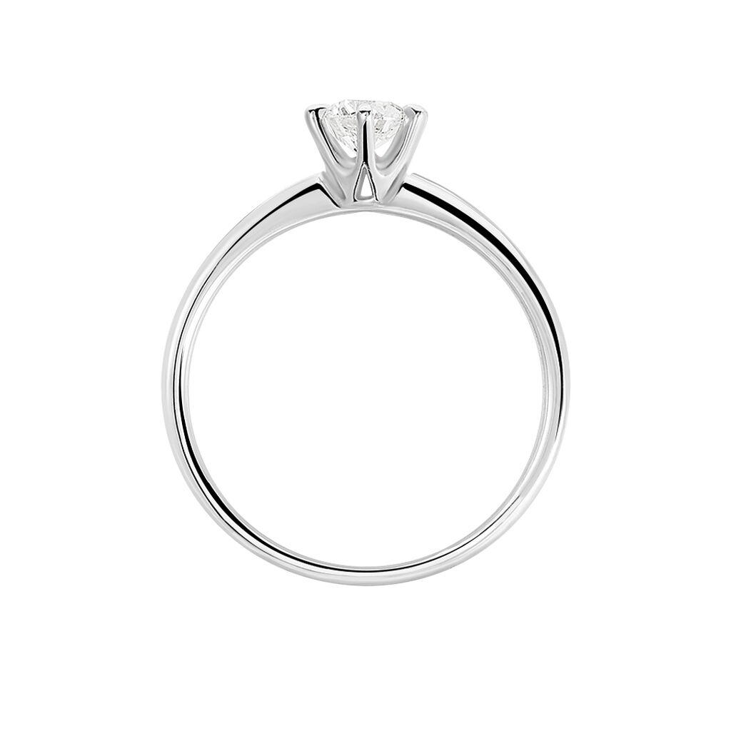 Bague Solitaire Ibtisem Or Blanc Diamant - Bagues solitaires Femme | Histoire d’Or