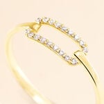 Bague Graphic Lines Or Jaune Oxyde De Zirconium - Bagues avec pierre Femme | Histoire d&rsquo;Or