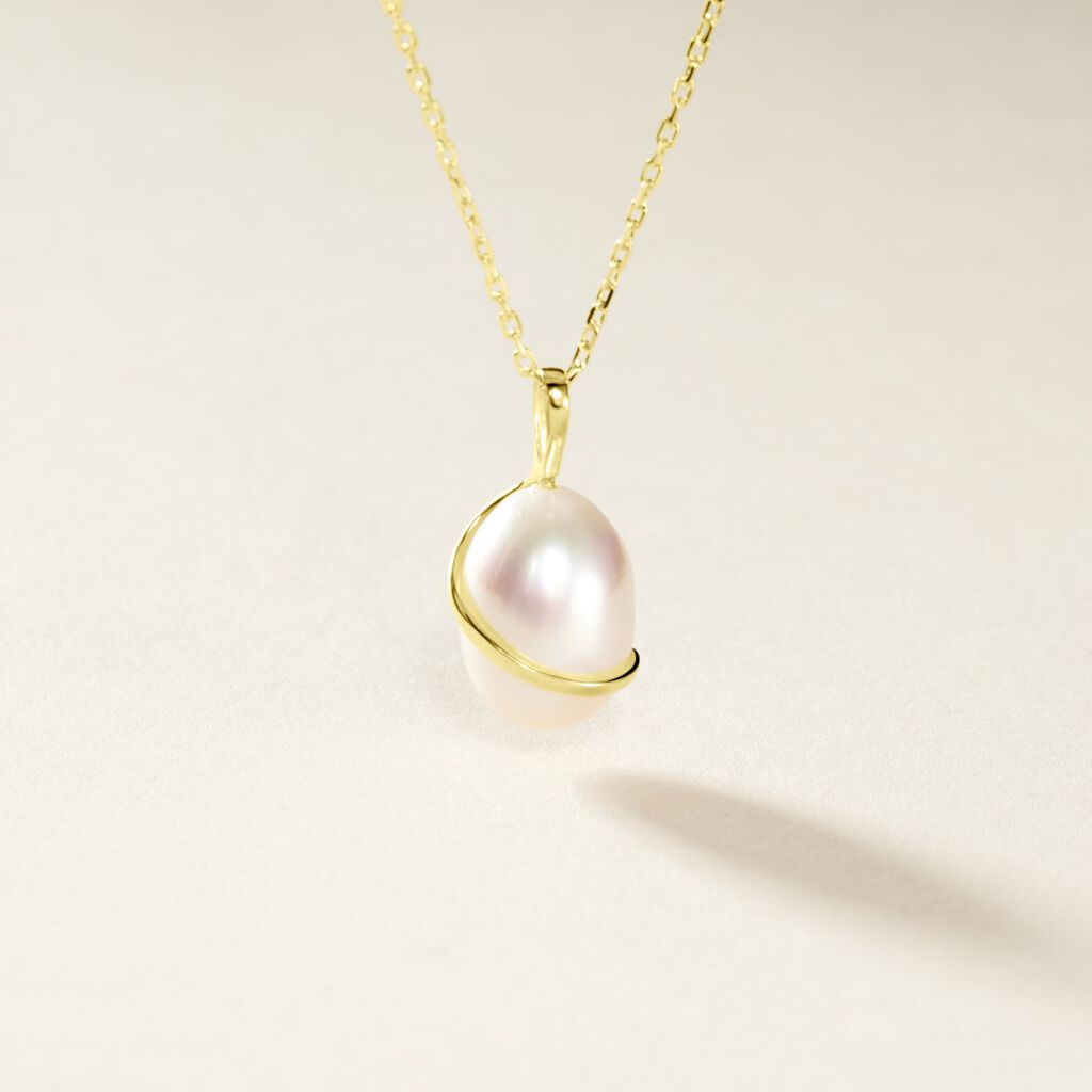 Pendentif Tourbillon Or Jaune Perle De Culture - Pendentifs Femme | Histoire d’Or