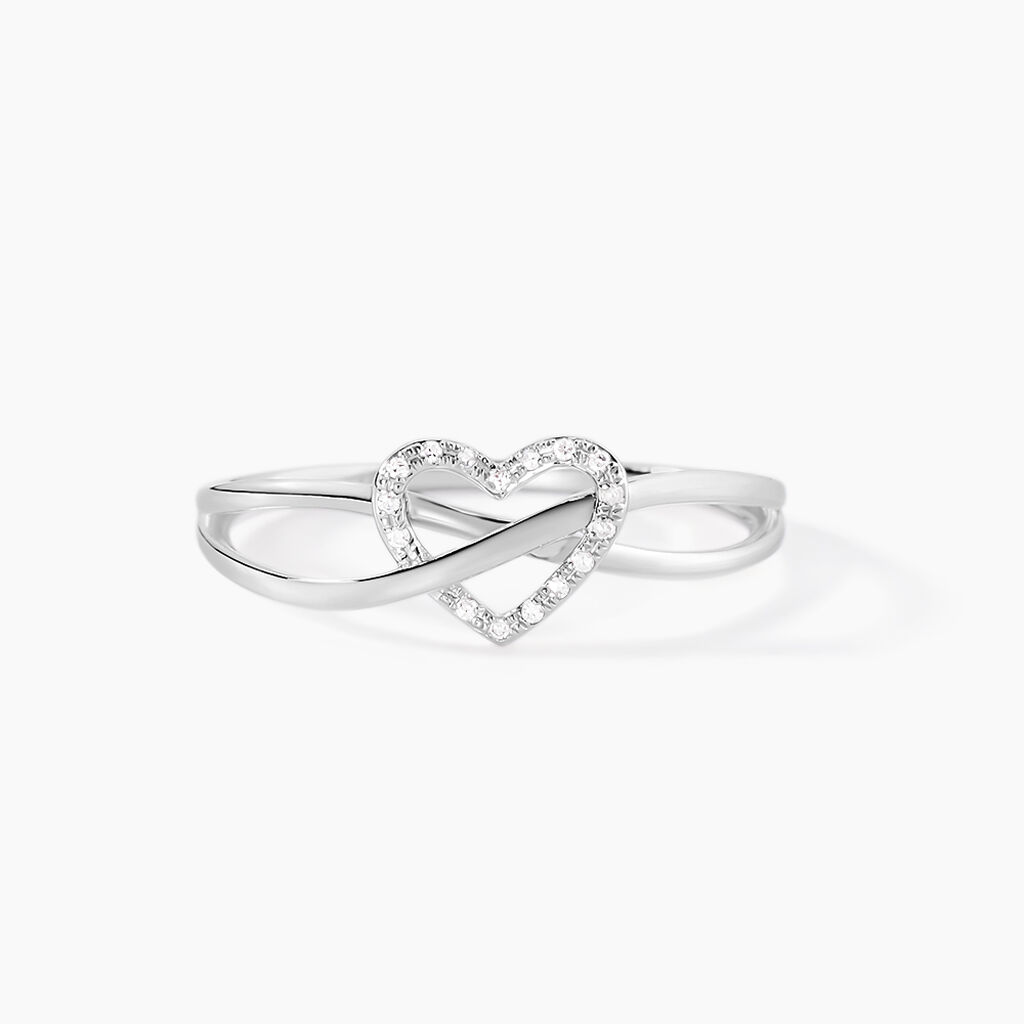 Bague Malinda Or Blanc Diamant - Bagues avec pierre Femme | Histoire d&rsquo;Or