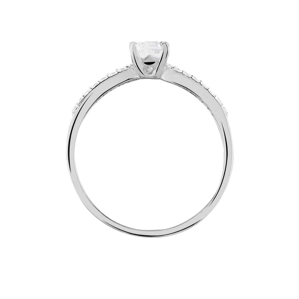 Bague Solitaire Solitea Argent Blanc Oxyde De Zirconium - Bagues solitaires Femme | Histoire d’Or
