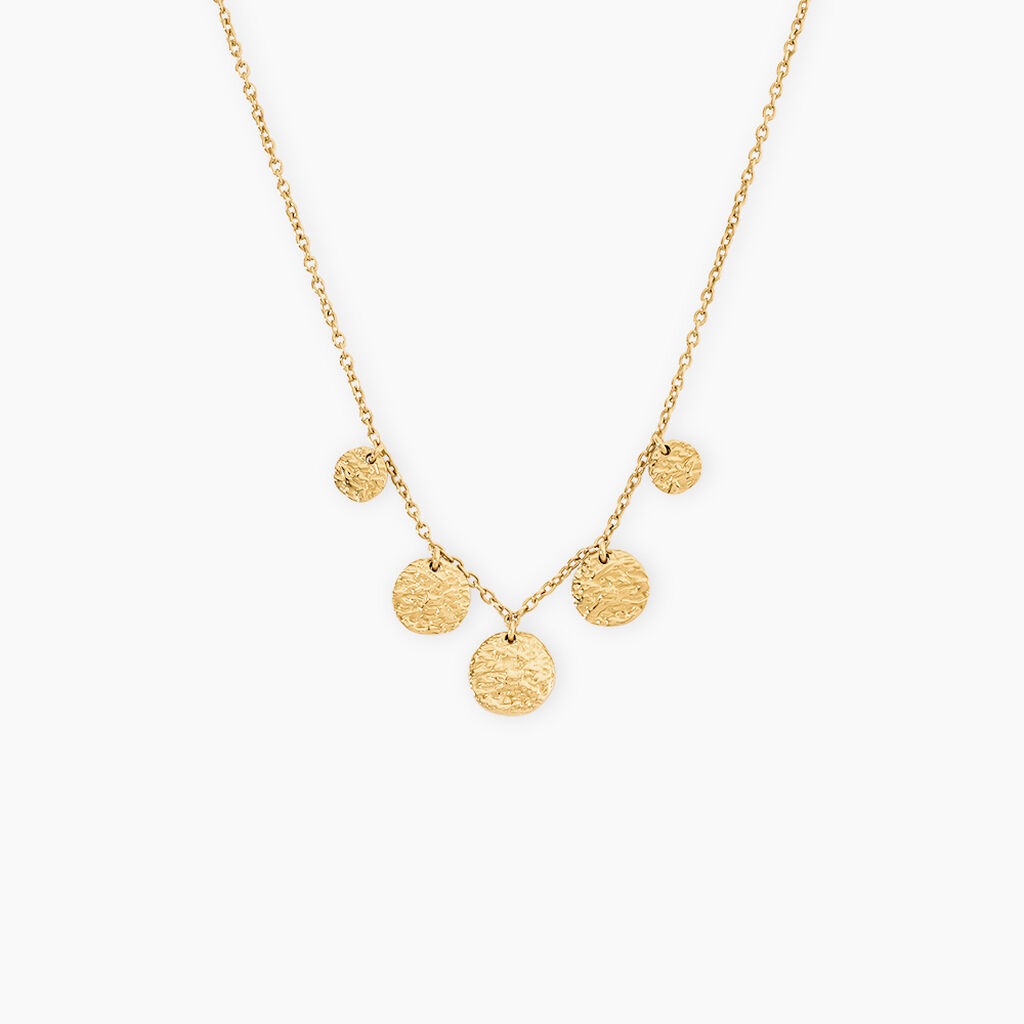 Collier Palm Argent Dor&eacute; A L'Or 750/1000 - Bijoux sans pierre Femme | Histoire d&rsquo;Or