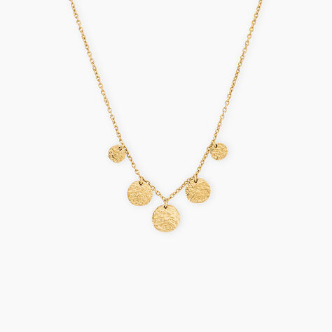 Collier Palm Argent Dor&eacute; A L'Or 750/1000 - Bijoux sans pierre Femme | Histoire d&rsquo;Or