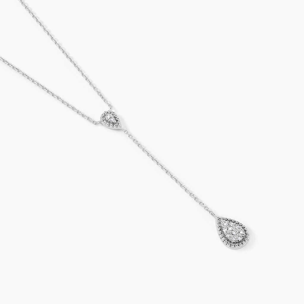 Collier Mariona Or Blanc Diamant - Colliers Femme | Histoire d’Or