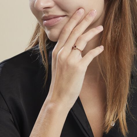 Bague Plaqué Or Eugenie Pierre Synthétique - Bagues avec pierre Femme | Histoire d’Or
