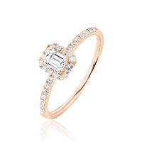 Bague Solitaire Barbara Or Rose Diamant