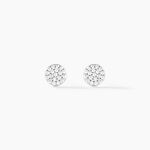 Boucles D'oreilles Puces Angeles Argent Blanc Oxyde De Zirconium - Boucles d'oreilles fantaisie Femme | Histoire d&rsquo;Or