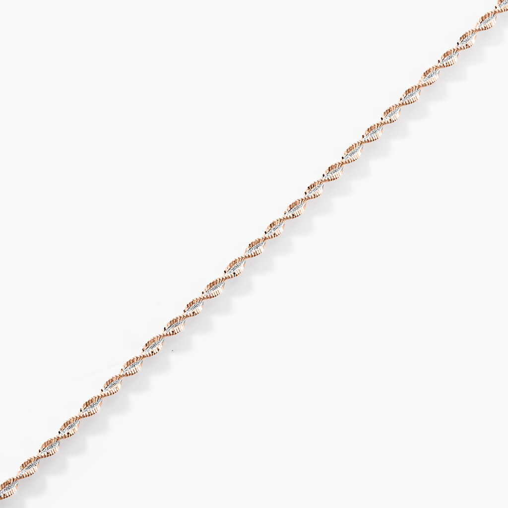 Bracelet Abie Torsade Argent Bicolore - Bracelets cha&icirc;ne Femme | Histoire d&rsquo;Or