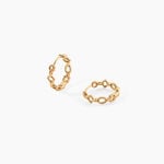 Cr&eacute;oles Linka Plaqu&eacute; Or Jaune - Boucles d'oreilles cr&eacute;oles Femme | Histoire d&rsquo;Or