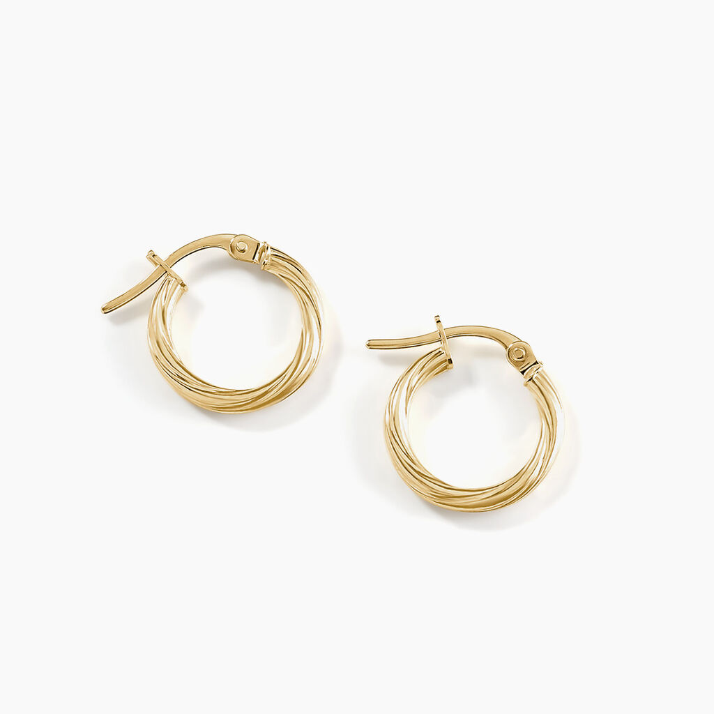 Créoles Youri Or Jaune - Boucles d'oreilles créoles Femme | Histoire d’Or