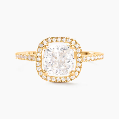 Bague Or Jaune Adrienne Oxydes De Zirconium - Bagues solitaires Femme | Histoire d&rsquo;Or