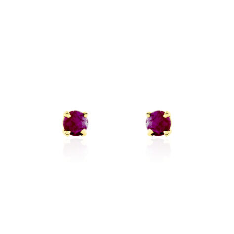 Boucles d'oreilles Couleur Pierre Rouge • Histoire d'Or