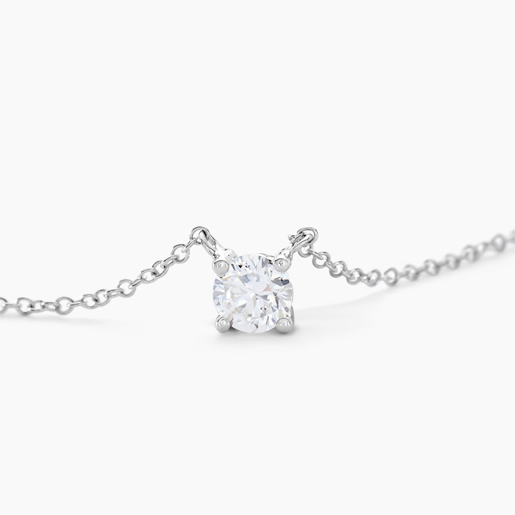 Collier Aphrodite Or Blanc Diamant - Colliers Femme | Histoire d’Or