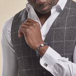 Bracelet Jourdan Homme 1921 Acier Blanc &oelig;il De Tigre Onyx - Bracelets Homme | Histoire d&rsquo;Or