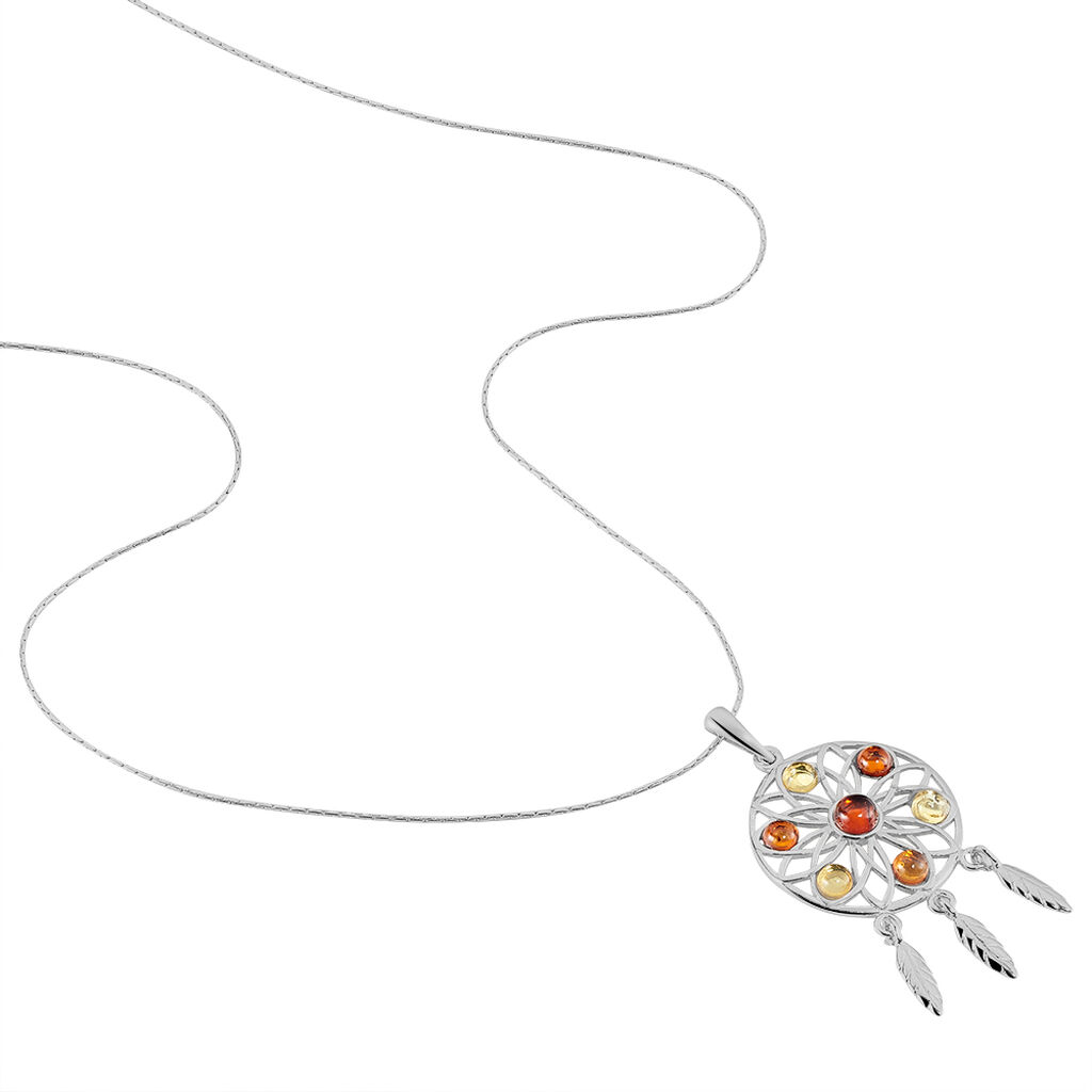 Collier Argent Blanc Lorena Ambre - Colliers Femme | Histoire d’Or