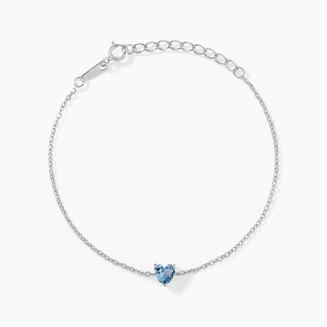 Bracelet Kelvyn Argent Blanc Oxyde De Zirconium - Bracelets Coeur Femme | Histoire d’Or