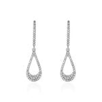 Boucles D'oreilles Pendantes Or Blanc Abilene Diamants - Boucles d'oreilles pendantes Femme | Histoire d&rsquo;Or