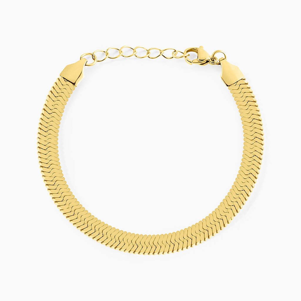 Bracelet Hera Melitta Acier Dor&eacute; - Bracelets cha&icirc;ne Femme | Histoire d&rsquo;Or