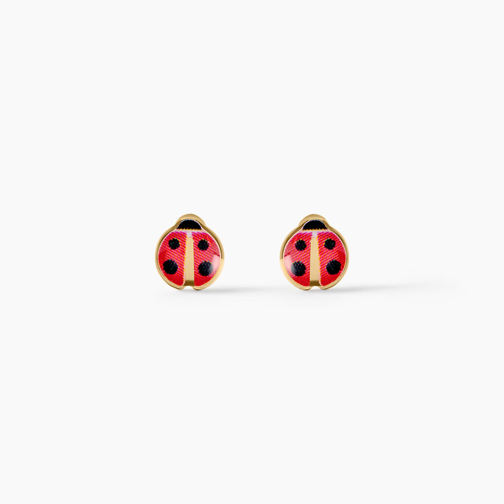 Boucles D'Oreilles Puces Lea Argent Dor&eacute; A L'Or 750/1000 - Boucles d'oreilles fantaisie Enfant | Histoire d&rsquo;Or