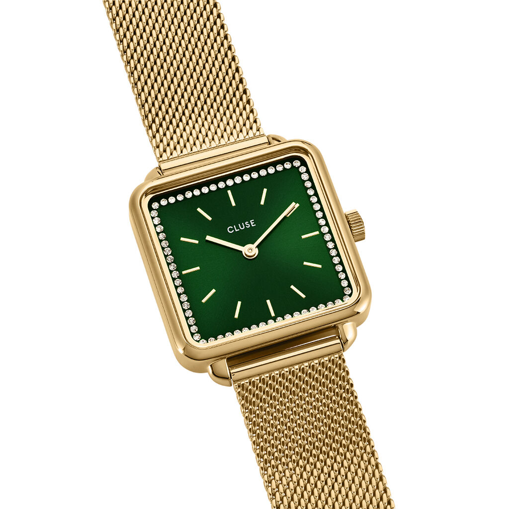 Montre Cluse Tetragone Vert - F&ecirc;te des m&egrave;res Femme | Histoire d&rsquo;Or