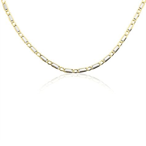 Collier Danae Plaquette Or Bicolore - Chaines Homme | Histoire d&rsquo;Or