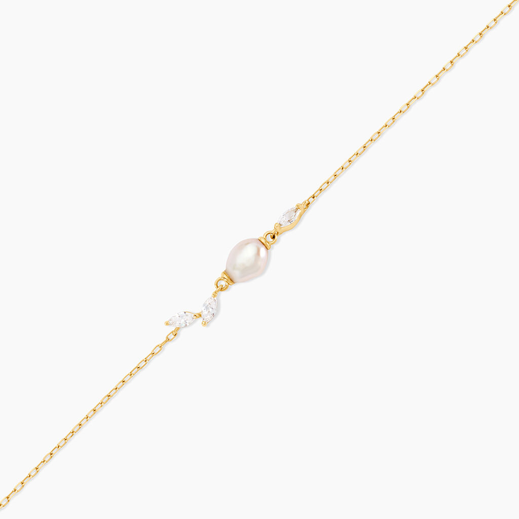 Bracelet Elysia Or Jaune Perle De Culture Oxyde De Zirconium - Bracelets Femme | Histoire d&rsquo;Or