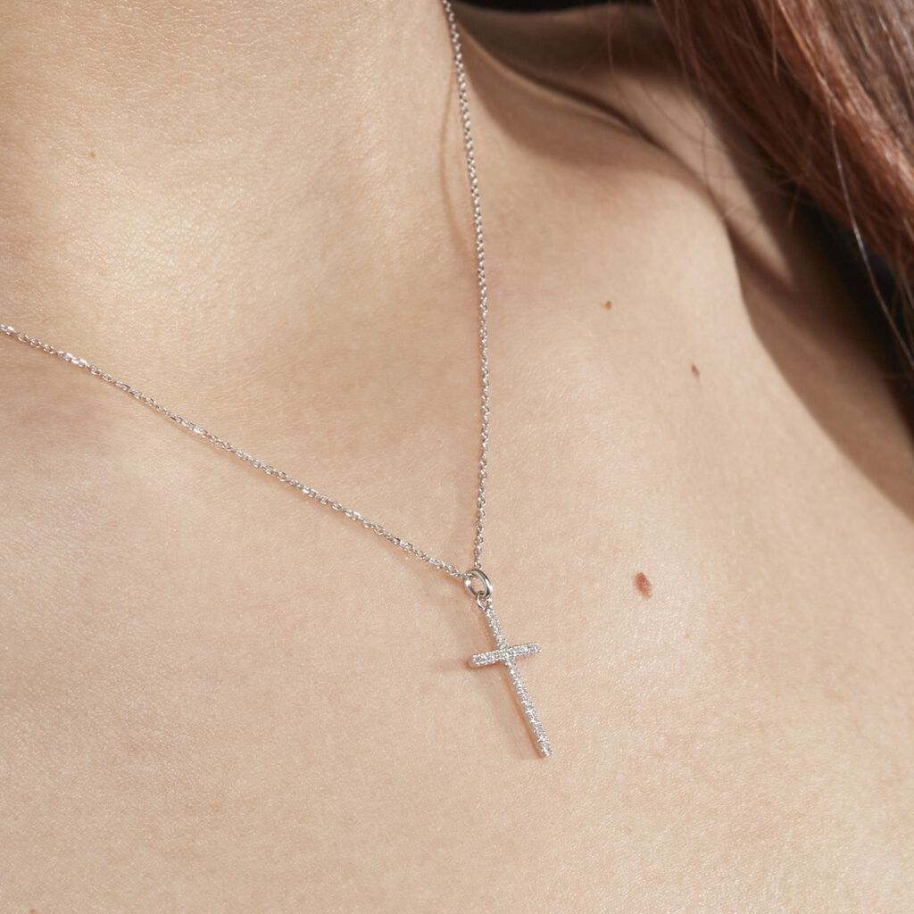 Collier Jezabel Or Blanc Diamant - Colliers Femme | Histoire d’Or