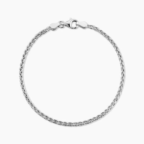 Bracelet Sherihane Maille Palmier Argent Blanc - Bracelets cha&icirc;ne Femme | Histoire d&rsquo;Or