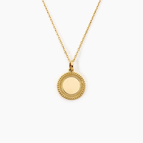 Collier Fazia Argent Dor&eacute; A L'Or 750/1000 - Bijoux sans pierre Femme | Histoire d&rsquo;Or