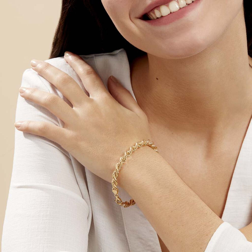 Bracelet Jerry Maille Corde Or Jaune - Bracelets chaîne Femme | Histoire d’Or