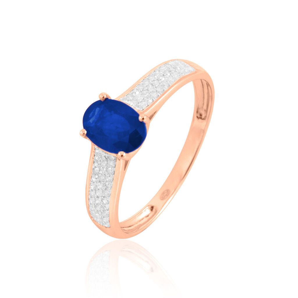 Bague Crista Or Rose Saphir Et Diamant - Bagues solitaires Femme | Histoire d&rsquo;Or