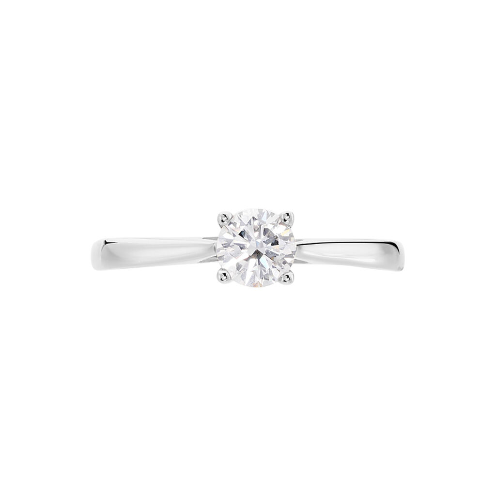 Bague Solitaire Victoria Or Blanc Diamant - Bagues solitaires Femme | Histoire d’Or