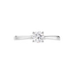 Bague Solitaire Victoria Or Blanc Diamant - Bagues solitaires Femme | Histoire d&rsquo;Or