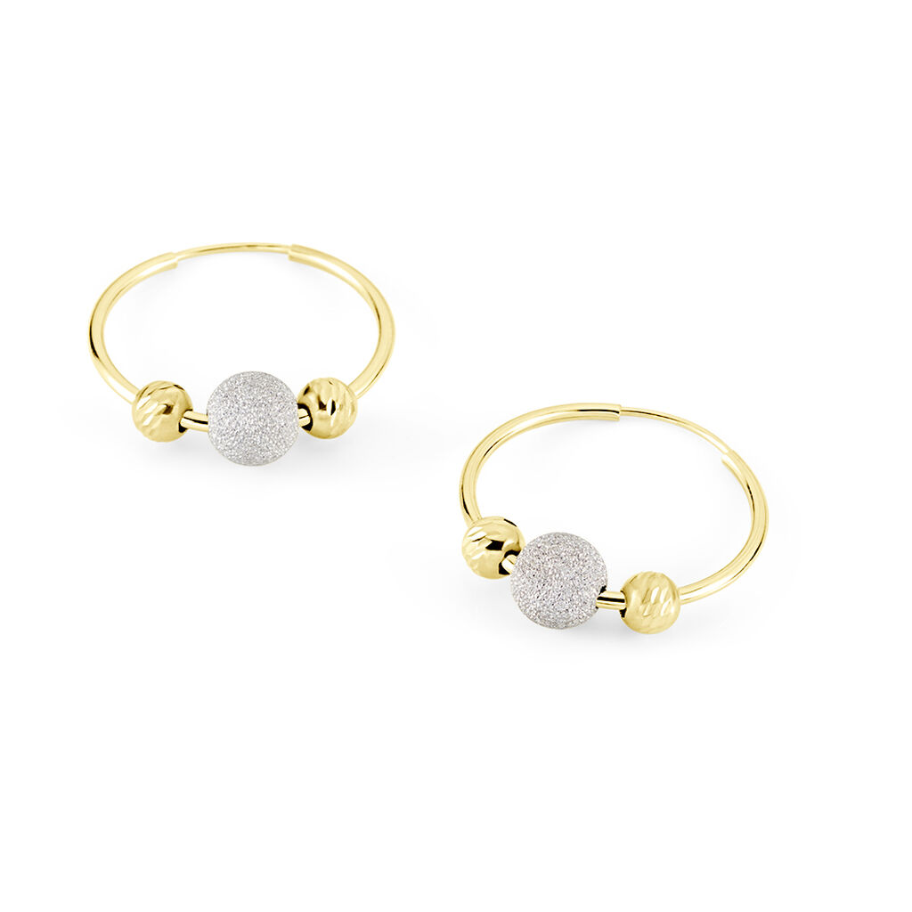 Créoles Ariel Or Bicolore - Boucles d'oreilles créoles Femme | Histoire d’Or