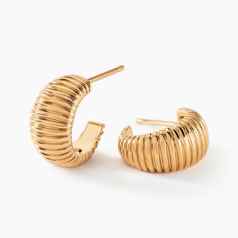 Cr&eacute;oles Dune Plaqu&eacute; Or Dor&eacute; - Boucles d'oreilles cr&eacute;oles Femme | Histoire d&rsquo;Or