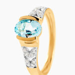 Solitaire Laetitienne Or Jaune Topaze Oxydes - Bagues solitaires Femme | Histoire d&rsquo;Or