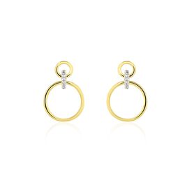 Boucles D'oreilles Puces Or Jaune Agnessa Diamants - Boucles d'oreilles pendantes Femme | Histoire d’Or