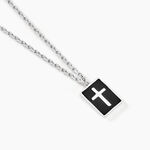 Collier Romaji Argent Blanc - Colliers fantaisie Homme | Histoire d&rsquo;Or