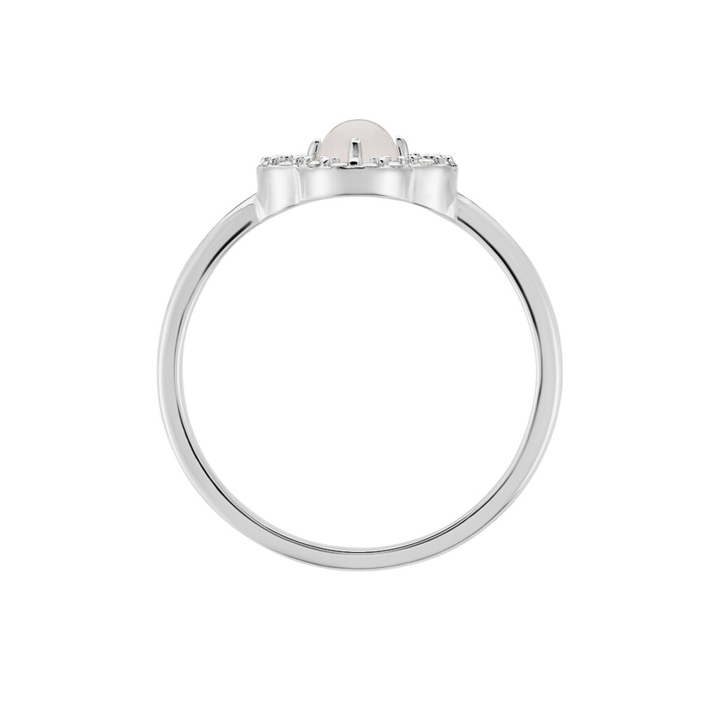 Bague Dally Argent Blanc Quartz Oxyde De Zirconium - Bagues solitaires Femme | Histoire d’Or