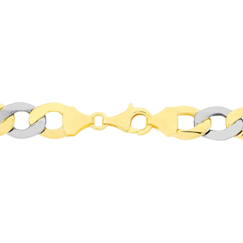 Bracelet Iris Or Bicolore Maille Gourmette - Bracelets chaîne Homme | Histoire d’Or