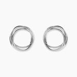 Boucles D'Oreilles Puces Paros Argent Blanc - Boucles d'oreilles fantaisie Femme | Histoire d&rsquo;Or