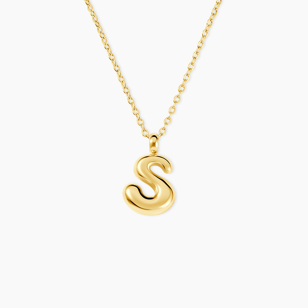 Collier Feliciane Acier Dor&eacute; - Cadeaux de naissance Femme | Histoire d&rsquo;Or