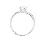 Bague Solitaire Cesarine Or Blanc Oxyde De Zirconium - Bagues solitaires Femme | Histoire d&rsquo;Or