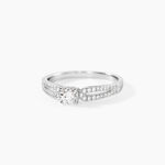 Bague Solitaire Katalina Or Blanc Diamant - Bagues solitaires Femme | Histoire d&rsquo;Or
