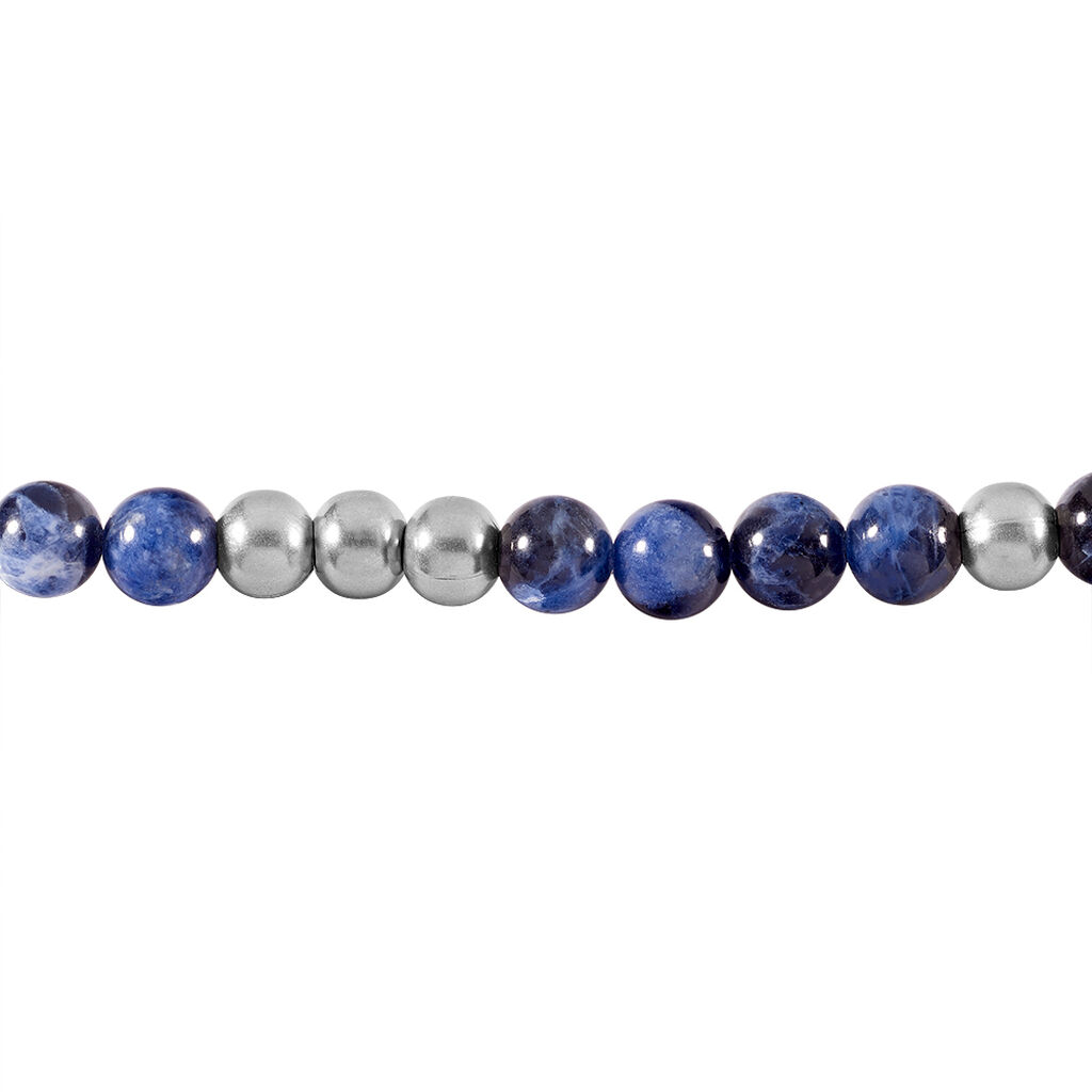 Bracelet Adonis Acier Blanc Pierre De Synthese - Bracelets Homme | Histoire d’Or