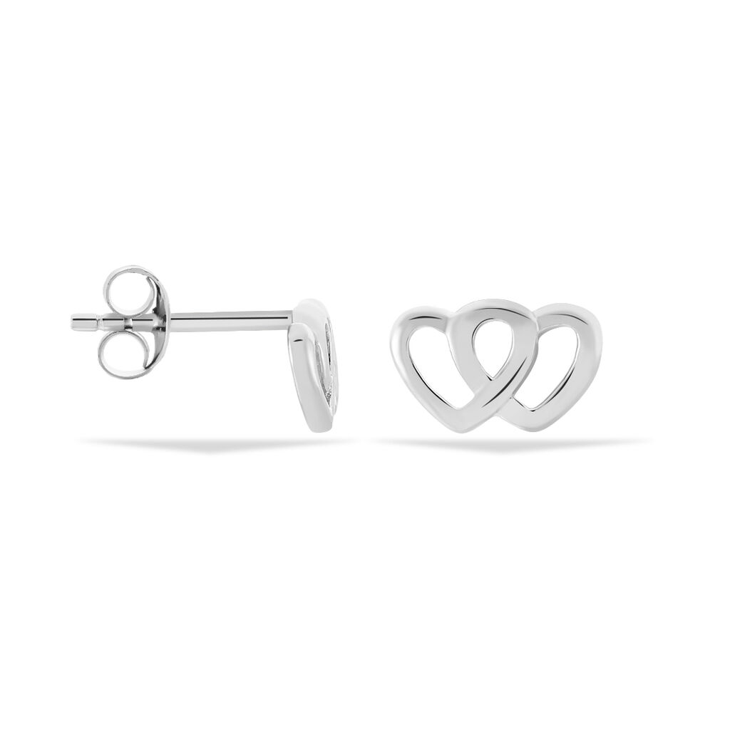 Boucles D'oreilles Puces Lehinaae Argent Blanc - Boucles d'oreilles fantaisie Femme | Histoire d’Or
