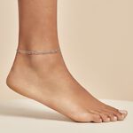 Cha&icirc;ne De Cheville Azur Argent Blanc - Cha&icirc;nes de cheville Femme | Histoire d&rsquo;Or