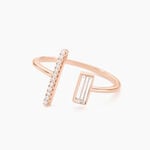 Bague Tea Argent Blanc Rose Oxyde De Zirconium - Bagues avec pierre Femme | Histoire d&rsquo;Or