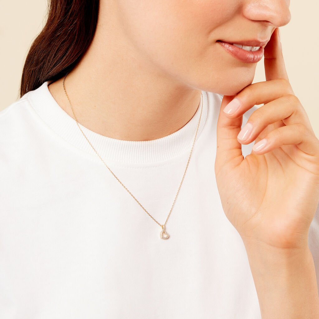 Collier Phanie Argent Jaune Oxyde De Zirconium - Nouveautés Femme | Histoire d’Or